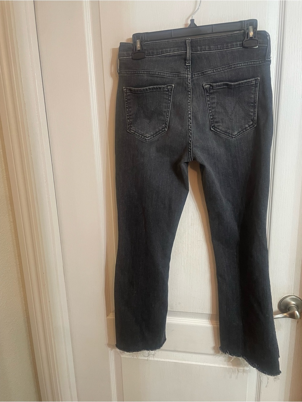 Women's MOTHER Black Washed Straight Jeans size 28